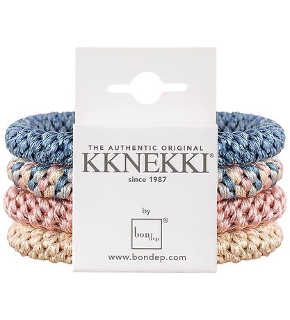 Kknekki Elastics - 4-Pack - Blue/Pink/Gold