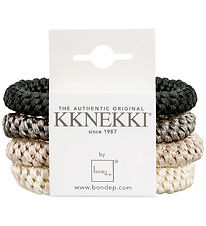Kknekki Elastics - 4-Pack - Black/Brown/Beige/Cream