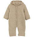 Huttelihut Pramsuit - Wool fleece - Camel Melange w. Ears