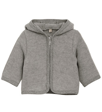 Huttelihut Fleece Jacket - Wool fleece - Medium+ Grey Melange w.