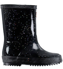 Hunter Rubber Boots - Kids First Giant Glitter - Black