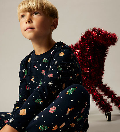 Name It Pyjama Set - 2 Parts - NknVismas - Navy Blazer/Xmas AOP 