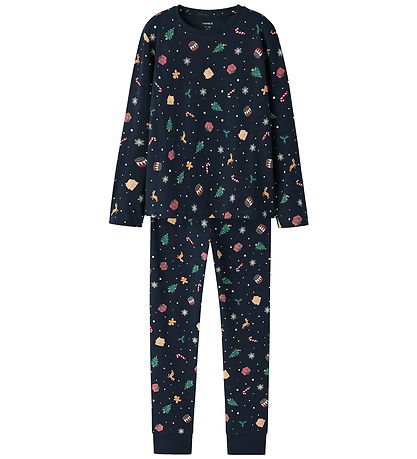 Name It Pyjama Set - 2 Parts - NknVismas - Navy Blazer/Xmas AOP 