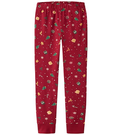 Name It Pyjama Set - 2 Parts - NknVismas - Jester Red/Xmas AOP R