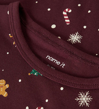 Name It Nightdress - NmfVismas - Burgundy