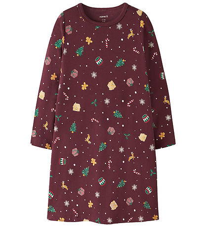 Name It Nightdress - NmfVismas - Burgundy
