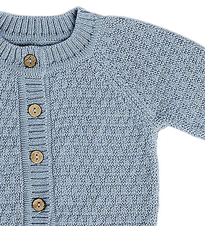 Smallstuff Cardigan - Knitted - Wool - Blue