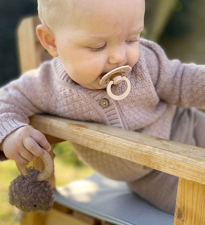 Smallstuff Cardigan - Knitted - Wool - Powder