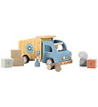 Little Dutch Garbage truck w. Wooden figures - Yellow