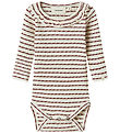 Lil' Atelier Bodysuit l/s - NbfOsophia - Hot Chocolate