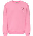 Kids Only Sweatshirt - KogZenja - Påse Rosa/Holly Jolly