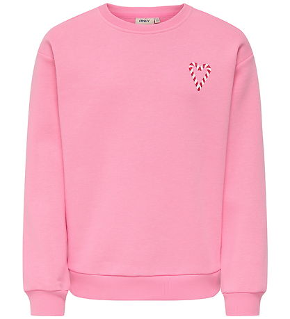 Kids Only Sweatshirt - KogZenja - Påse Rosa/Holly Jolly