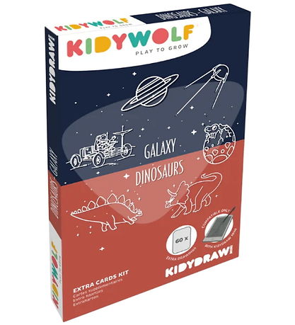 Kidywolf Refill Teiknimyndir - 60 myndefni - Risaeðla/Galaxy