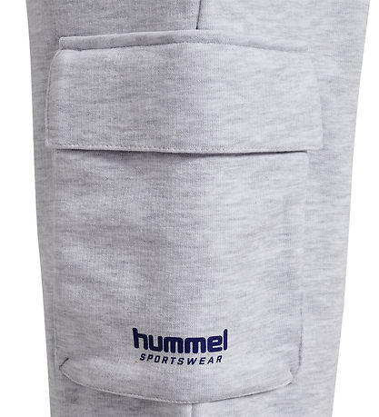 Hummel Sweatpants - Loose Cargo - Light Grey Melange
