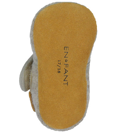 En Fant Slippers - Wool - Grape Shake w. Hearts