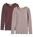 Wheat Blouse - 2-Pack - Rib - Reese - Purple Fudge