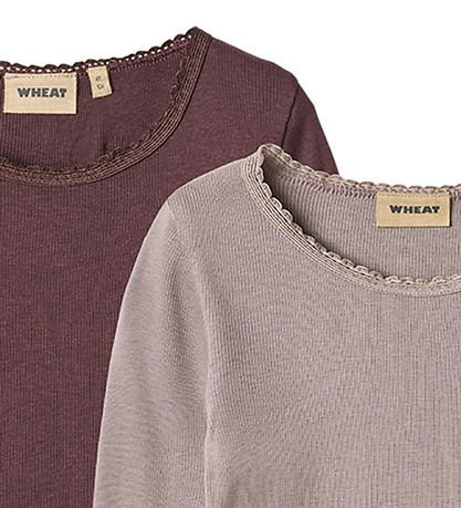 Wheat Bluse - 2er-Pack - Rib - Reese - Purple Fudge