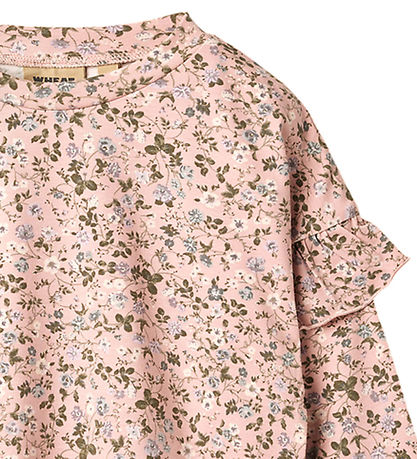Wheat Dress - Sessa - Rose Powder Flowers