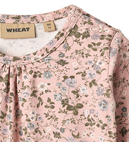 Wheat Bodysuit l/s - Liv - Rose Powder Flowers