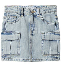 Jupe Name It - NkfMillie - Cargo - Light Blue Blanchi Denim