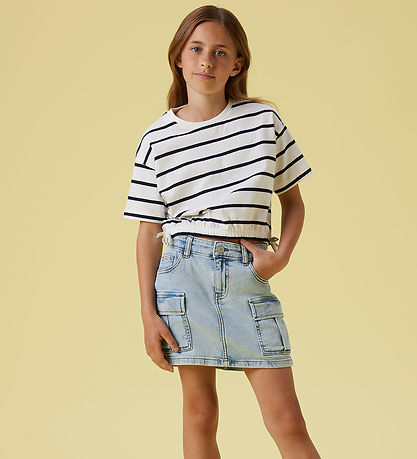 Jupe Name It - NkfMillie - Cargo - Light Blue Blanchi Denim