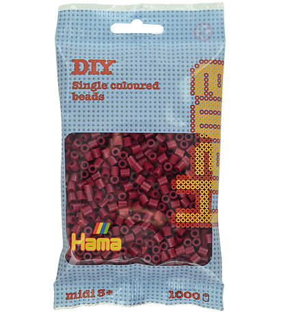 Hama Midi Beads - 1000 pcs - 118 Dark Cherries