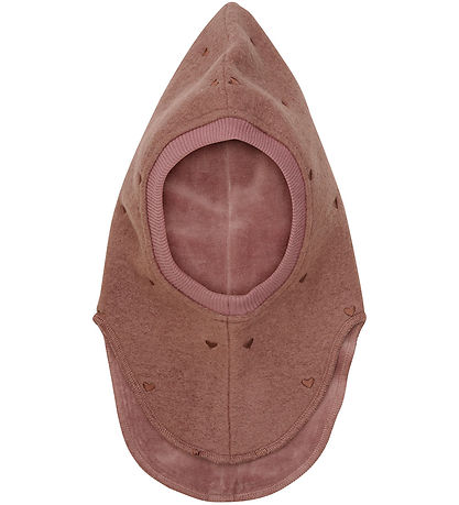 Huttelihut Balaclava - Wool - 2-layer - Burlwood w. Hearts