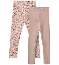 Wheat Leggings - 2-Pack - Jules - Rose Powder Flowers