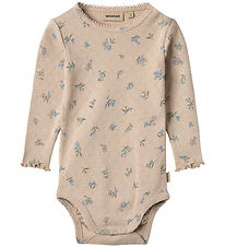 Wheat Bodysuit l/s - Regitze - Warm Sand Flowers
