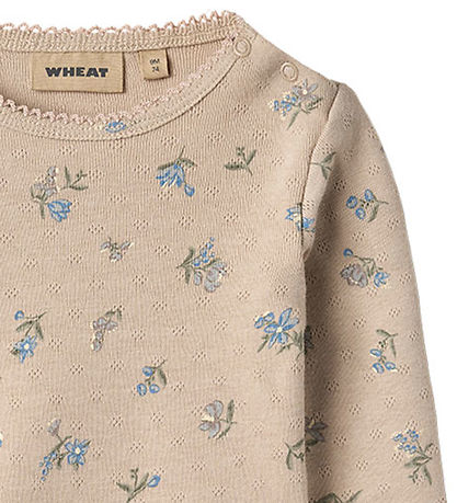 Wheat Bodysuit l/s - Regitze - Warm Sand Flowers