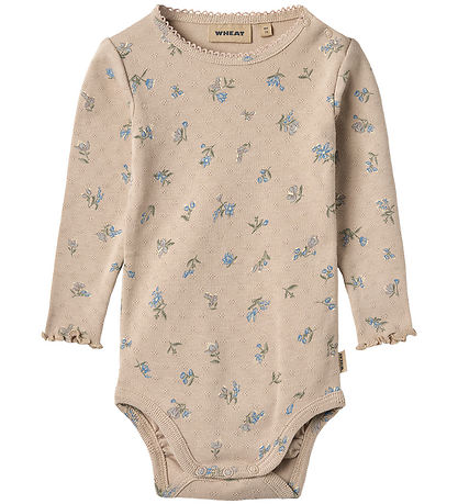 Wheat Bodysuit l/s - Regitze - Warm Sand Flowers