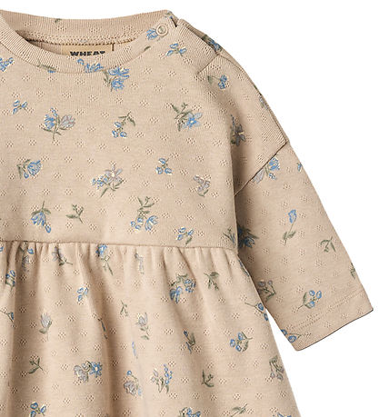 Wheat Dress - Emmy - Warm Sand Flowers