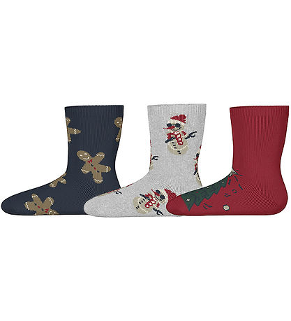 Name It Socken - 3er-Pack - NmnriChristmas - Navy Blazer/Grey Me