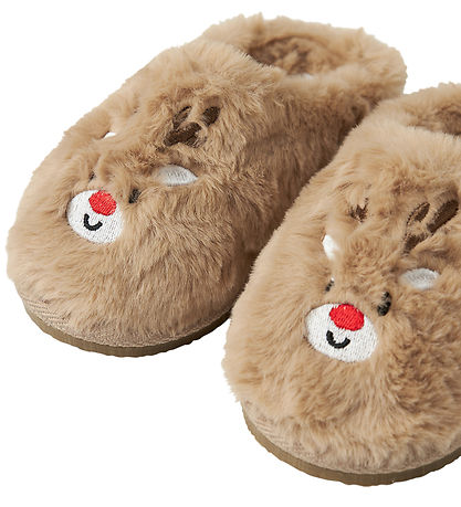 Name It Slippers - NmnReindeer - Oxford Tan/REINDEER