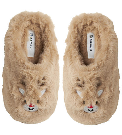 Name It Slippers - NmnReindeer - Oxford Tan/REINDEER
