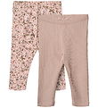 Wheat Leggings - 2-Pack - Jules - Rose Powder Flowers