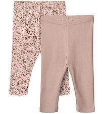 Wheat Leggings - 2-Pack - Jules - Rose Powder Flowers