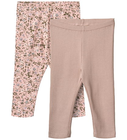 Wheat Leggings - 2-Pack - Jules - Rose Powder Flowers