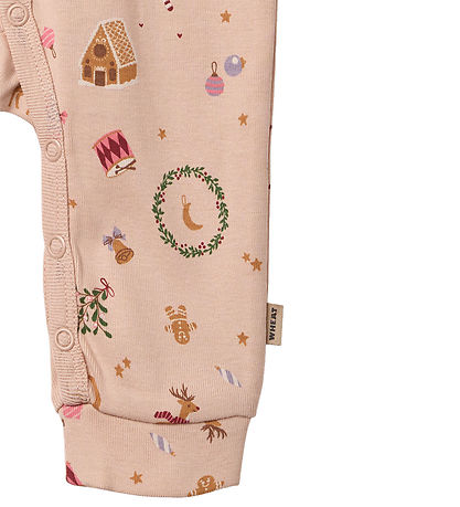 Wheat Jumpsuit w.o. Footies- Nikola - Rose Dust Holiday