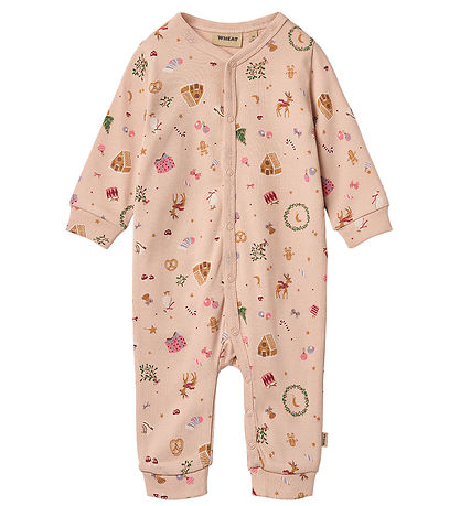 Wheat Jumpsuit w.o. Footies- Nikola - Rose Dust Holiday