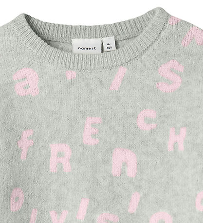 Name It Blouse - Knitted - NkfOline - Light Grey Melange