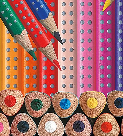 Faber-Castell Crayons w. Pencil Sharpener - 15 pcs - Multi