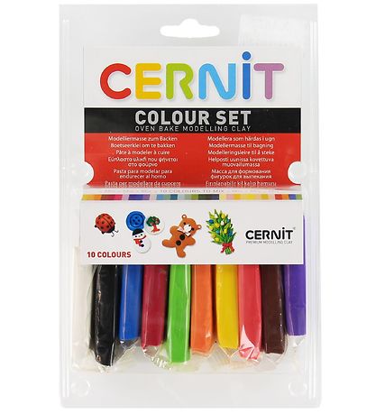 Cernit Polymer Clay - 10 Colours - Starter kit