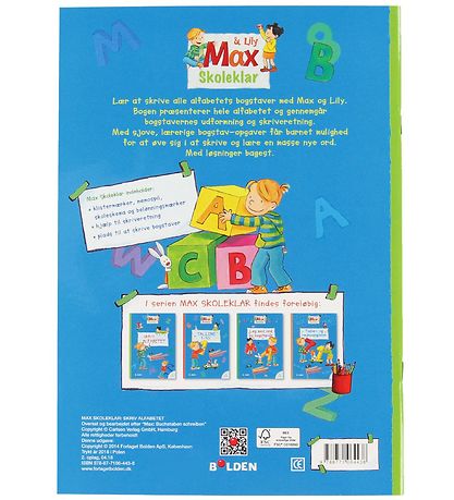 Forlaget Bolden Workbook - Skoleklar: Write Alphabet - Danish