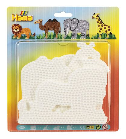 Hama Midi Pegboard - 4 pcs - Lion/Camel/Elephant/Giraffe