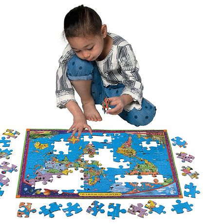 Eeboo Puzzle - 100 Pieces - Map Of The World