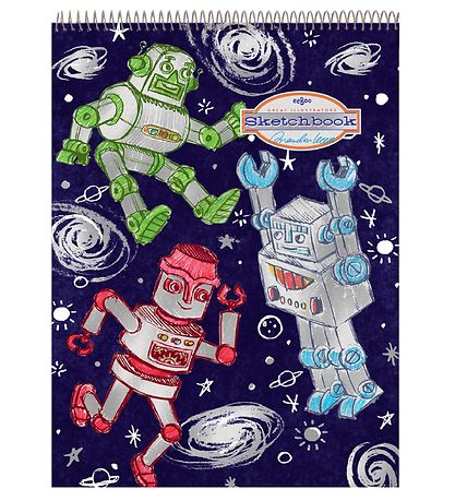 Eeboo Sketchpad - Silver Robots