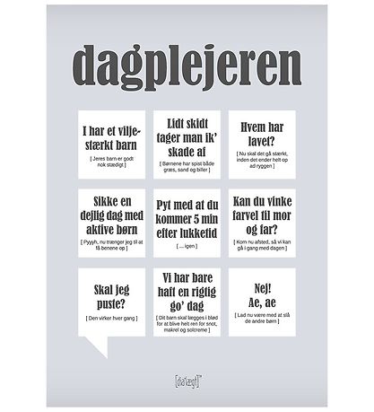 Dialægt Veggspjald - 30x42 - Dagforeldri