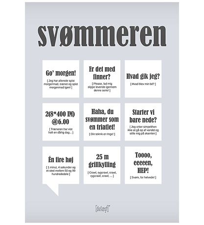 Dialægt Poster - 30x42 - The swimmer