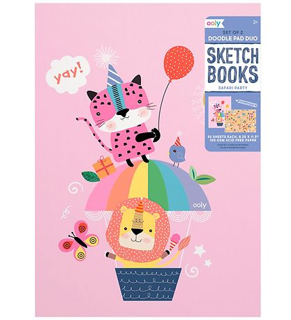 Ooly Skizzenbuch - 2er-Pack - Safari Party
